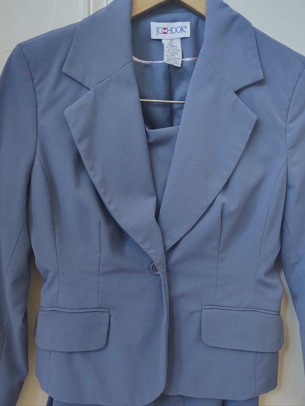 J.G. Hook Purple Suit Jacket Blazer 2P Women's Button Closure